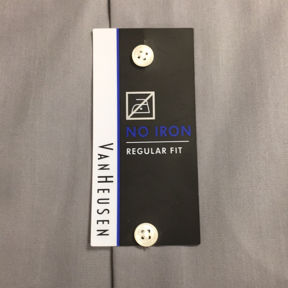 NEW - Van Heusen Mens Button Up Dress Shirt - Large - Picture 4 of 7